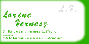 lorinc hernesz business card